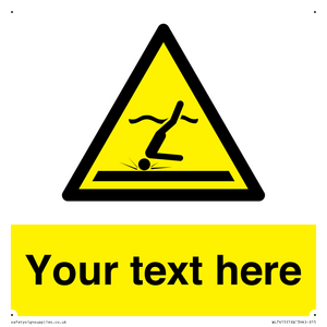 Custom Warning Shallow water diving